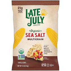 Late July Snacks Multigrain Organic Tortilla Chips With Sea Salt - 7.5 Oz