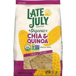 Late July Snacks Chia & Quinoa Tortilla Chips - 10.1 Oz