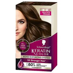 Schwarzkopf Keratin Color 6.0 Delicate Praline Permanent Hair Color Cream - Each