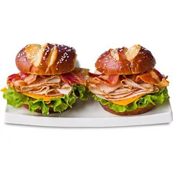 Readymeals Turkey Bacon & Cheddar Pretzel Duo Sandwich Ready2eat - Each