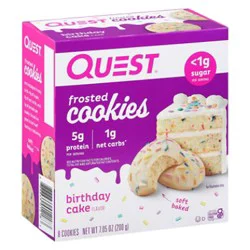 Quest Frosted Cookies Birthday Cake - 8-0.88 Oz