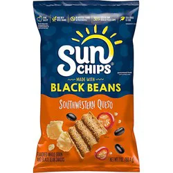 Sunchips Flavored Whole Grain And Black Beans Snacks Southwestern Queso - 7 Oz