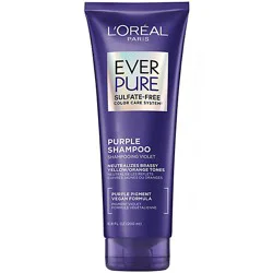 L'oreal Paris Sulfate Free Purple Shampoo Toning Blonde Bleached Hair Everpure - 6.8 Fl. Oz.