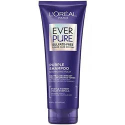 L'oreal Paris Sulfate Free Purple Shampoo Toning Blonde Bleached Hair Everpure - 6.8 Fl. Oz.