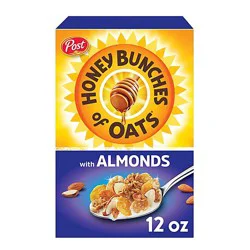 Post Honey Bunches Of Oats With Almonds Heart Healthy Breakfast Cereal Small Box - 12 Oz