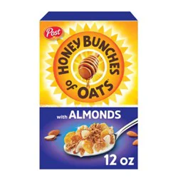 Post Honey Bunches Of Oats With Almonds Heart Healthy Breakfast Cereal Small Box - 12 Oz