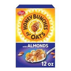 Post Honey Bunches Of Oats With Almonds Heart Healthy Breakfast Cereal Small Box - 12 Oz