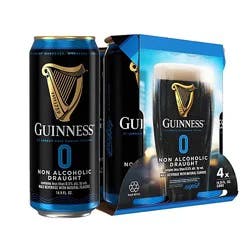 Guinness Draught Non Alcoholic Stout Beer 0.05% Abv Cans - 4-14.9 Oz