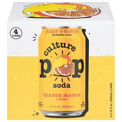 Culture Pop Soda Orange Mango Soda - 4-12 Fz