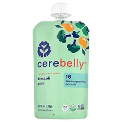 Cerebelly Broccoli Pear Puree - 4oz