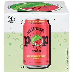 Culture Pop Soda Watermelon Soda - 4-12 Fz