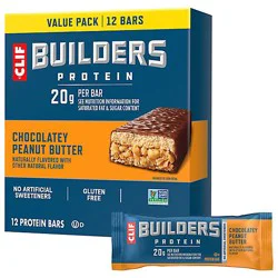 Clif Builders Chocolate Peanut Butter Flavor Protein Bars - 12-2.4 Oz