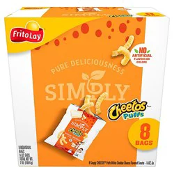 Cheetos Simply Cheese Flavored Snacks White Cheddar Puffs - 7 Oz