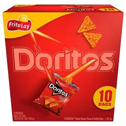 Doritos Tortilla Chips Nacho Cheese1 Oz 10 Count - 10 Oz