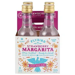 Flybird Cktl Marg Straw Can Pack Wine - 4-250 Ml