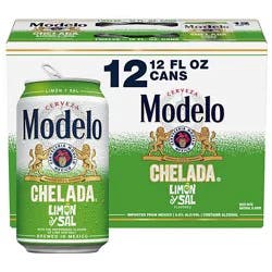 Modelo Chelada Limon Y Sal Mexican Import Flavored Beer 3.5% Abv Can - 12-12 Fl. Oz.
