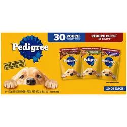 Pedigree Choice Cuts In Gravy Adult Soft Wet Dog Food 30-Count Variety Pack 30 - 3.5 Oz