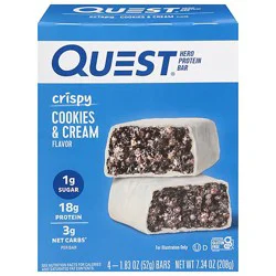 Quest Hero Crunch Bar Cookies & Cream - 4-1.83 Oz
