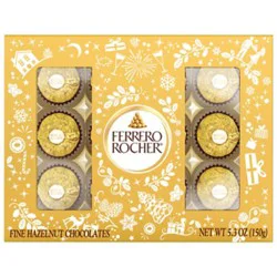 Ferrero Rocher Premium Gourmet Milk Chocolate Hazelnut For Gifting 12 Count - 5.3 Oz