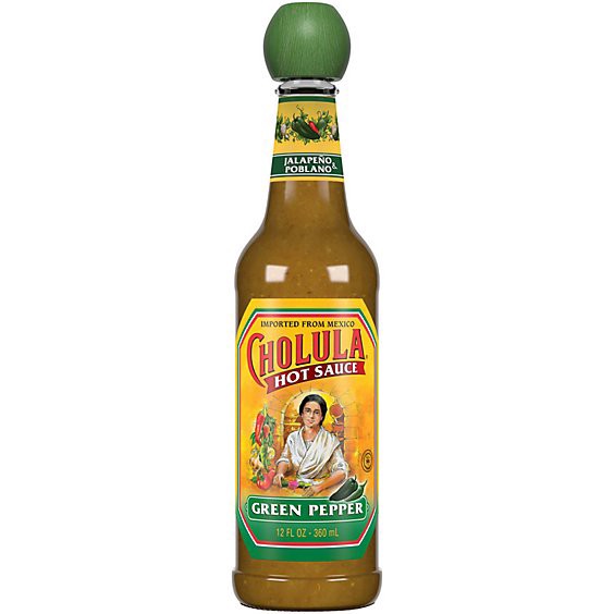 slide 1 of 12, Cholula Green Pepper Hot Sauce - 12 Fl. Oz., 12 oz