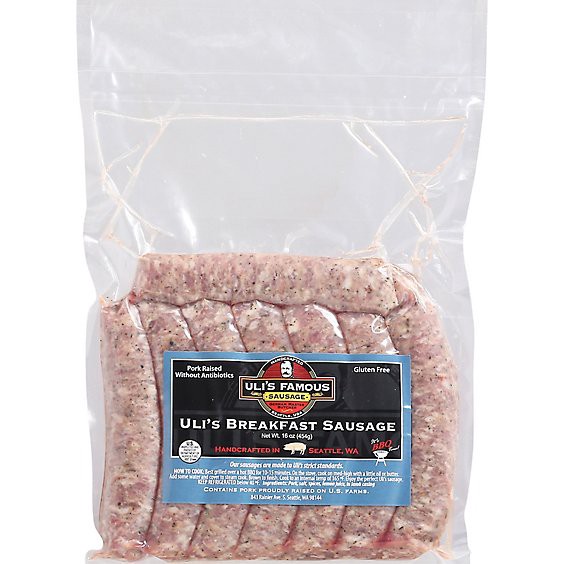 slide 1 of 1, Ulis Famous Breakfast Link - 16 Oz, 16 oz