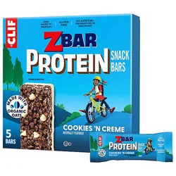 Clif Kid Zbar Protein Cookies 'n Creme Crispy Snack Bars - 5-1.27 Oz