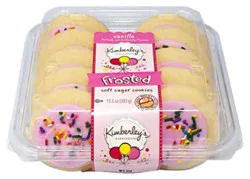 Kimberleys 10ct White Frosted Sugar Cookies Vanilla - 13.5 Oz
