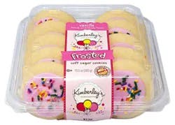 Kimberleys 10ct White Frosted Sugar Cookies Vanilla - 13.5 Oz