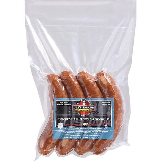 slide 1 of 1, Ulis Famous Smoked Cajun Andouille - 16 Oz, 16 oz