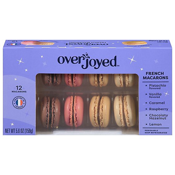 slide 1 of 1, Overjoyed/signature Reseave Assorted French Macarons - 12 Each, 5.6 oz