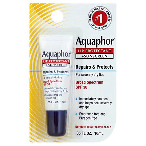 slide 1 of 4, Aquaphor Lip Repair And Protect Broad Spectrum SPF 30 - 0.35 Fl. Oz., 0.35 fl oz