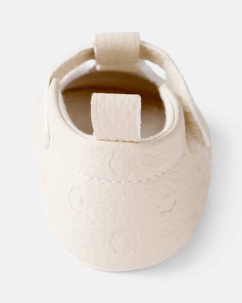 slide 5 of 6, Carter's Baby Girl Flower Mary Jane Shoes - Cream Cream 3, 1 ct