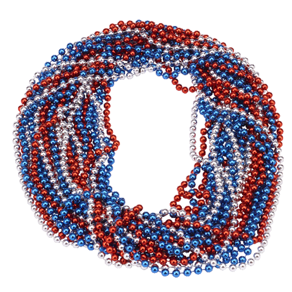 slide 1 of 1, Meijer Patriotic Bead Necklaces, 24 ct