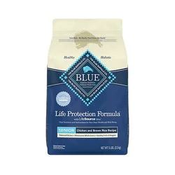 Blue Buffalo Life Protection Formula Senior Dry Dog Food Chicken & Brown Rice Recipe - 5 Lb