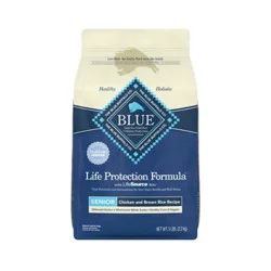 Blue Buffalo Life Protection Formula Senior Dry Dog Food Chicken & Brown Rice Recipe - 5 Lb