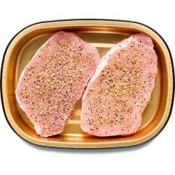 Ready Meals Pork Loin Chops Boneless Seasoned - Lb