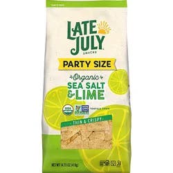 Late July Snacks Sea Salt & Lime Tortilla Chips - 14.75 Oz
