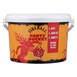 Fireball Malt Cinnamon Party Bucket With Twenty Bottles 20 Count - 50 Ml