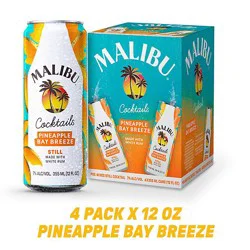 Malibu Pineapple Bay Breeze Rtd Multipack - 4-12 Fl. Oz.