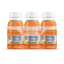 Similac 360 Total Care Sensitive Infant Formula Ready To Feed Milk Bottle Multipack - 6-8 Fl. Oz.