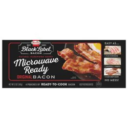 Hormel Black Label Microwave Ready Bacon - 12 Oz