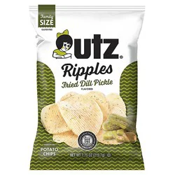 Utz Dill Pickle Ripple Chips - 7.75 Oz