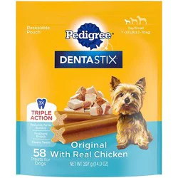 Pedigree Dentastix Original Chicken Flavor Adult Toy/small Dog Dental Chew Treats - 58-13.97 Oz