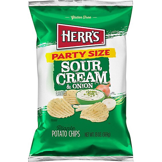 slide 1 of 11, Herr's Sour Cream & Onion Chips - 13 Oz, 13 oz