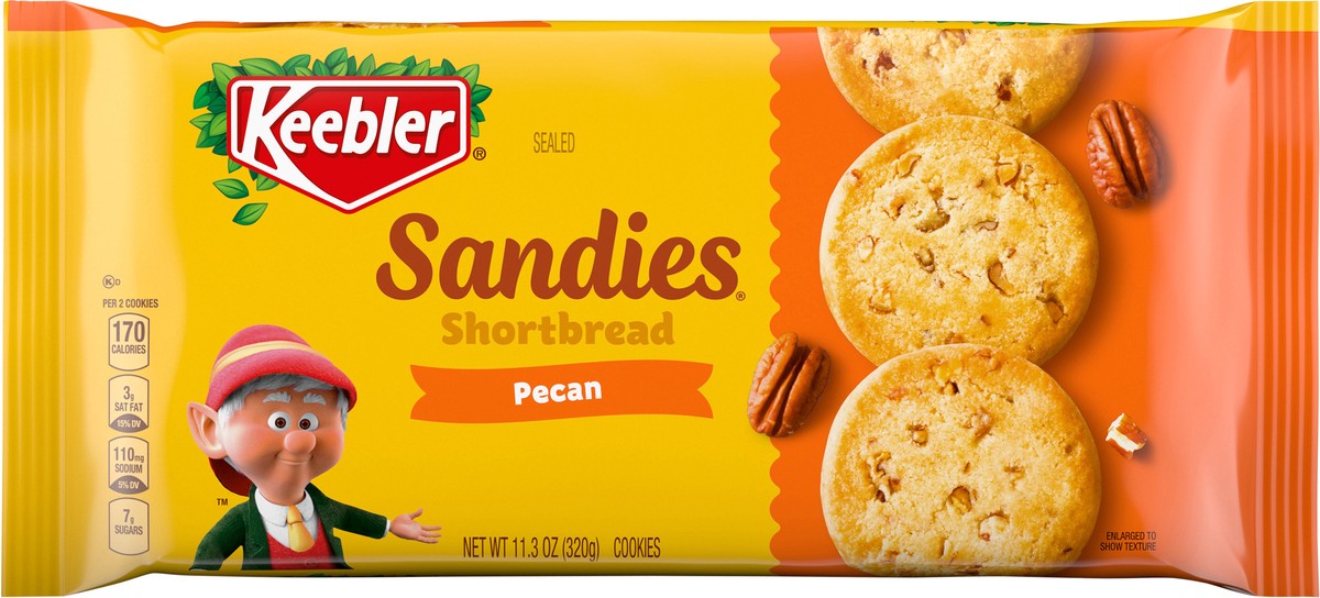 slide 12 of 13, Keebler Sandies Pecan Cookies Shortbread Cookies With Crunchy Pecans - 11.3 Oz, 11.3 oz