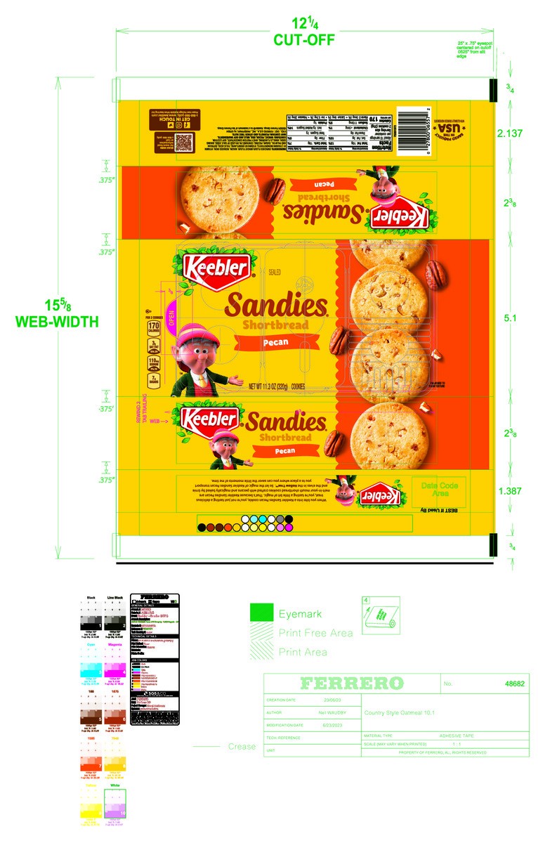 slide 3 of 13, Keebler Sandies Pecan Cookies Shortbread Cookies With Crunchy Pecans - 11.3 Oz, 11.3 oz
