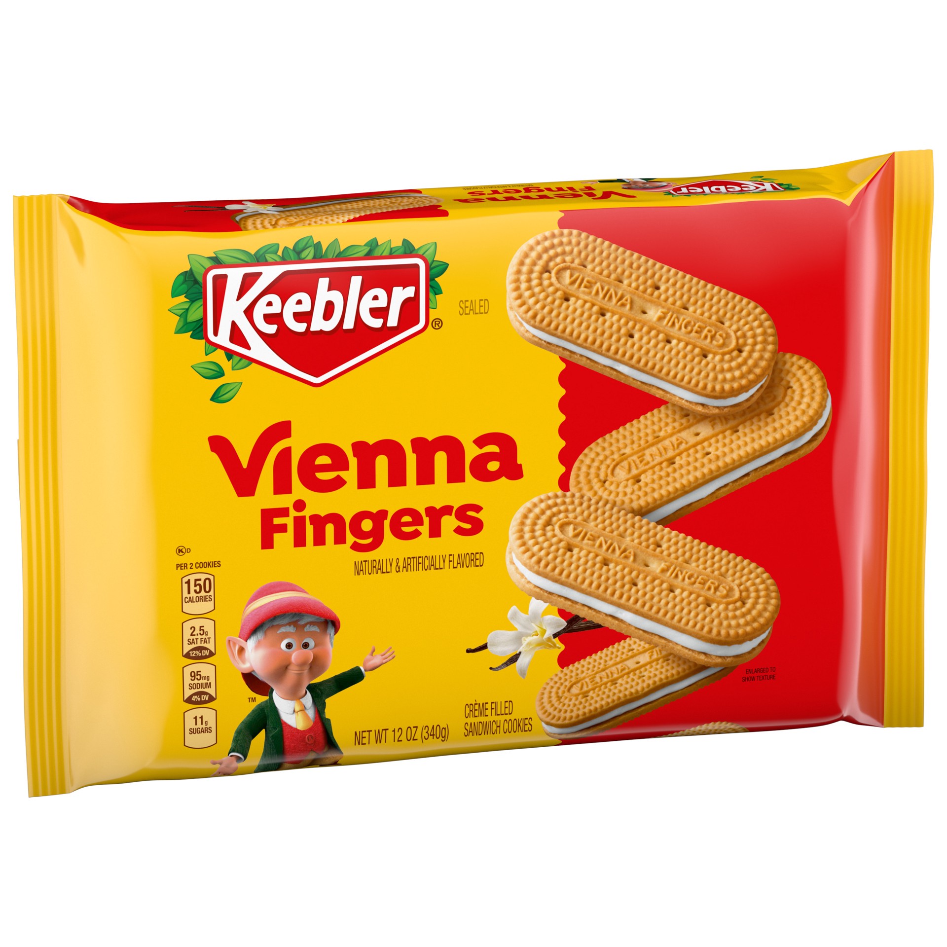 slide 4 of 7, Keebler Vienna Fingers Sandwich Cookies With Crème Filling - 12 Oz, 12 oz