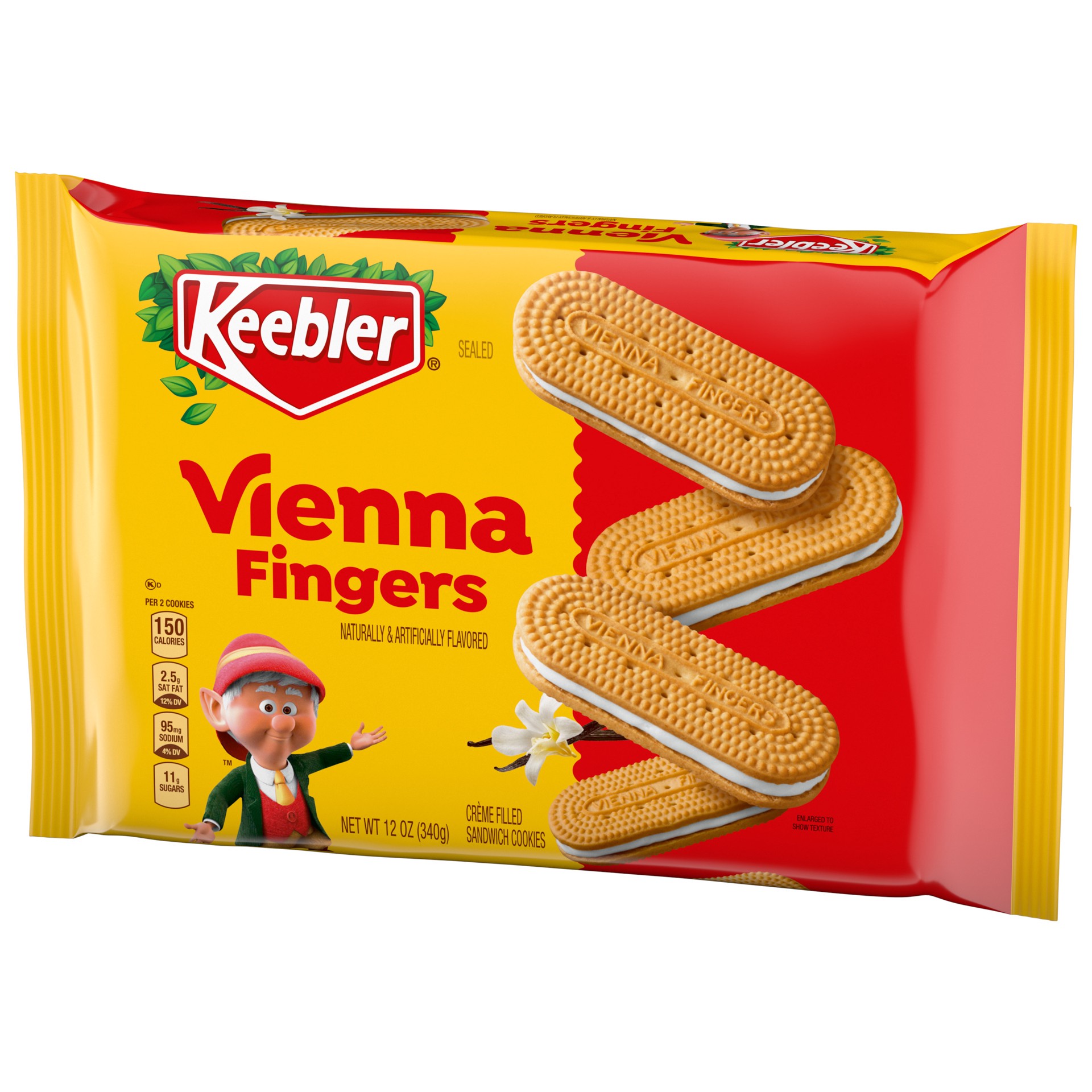 slide 3 of 7, Keebler Vienna Fingers Sandwich Cookies With Crème Filling - 12 Oz, 12 oz