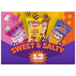 Keebler Sweet & Salty Mix - Variety Pack School Treat Box 12 Packs - 12 Oz