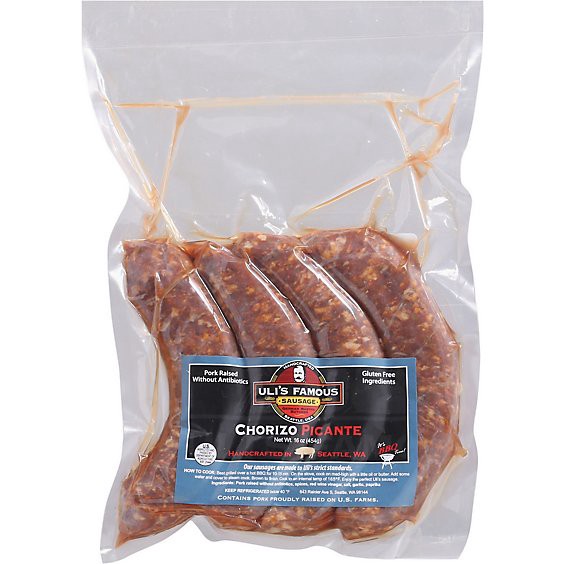 slide 1 of 1, Ulis Famous Chorizo Picante - 16 Oz, 16 oz
